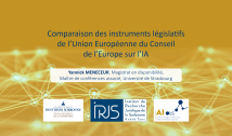 (1/5) Comparaison des instruments législatifs de l'Union européenne et du Conseil de l'Europe sur l'IA