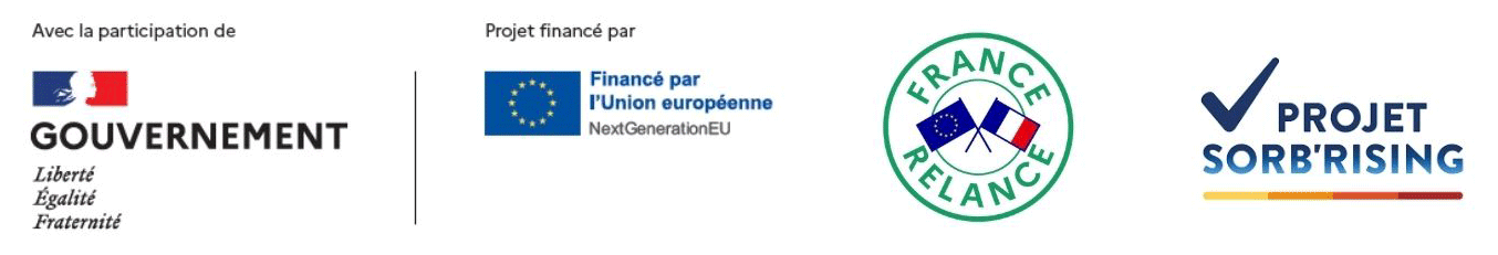 Avec la participation du Gouvernement de la République française. Projet financé par : l'Union européenne, France relance et Sorb'Rising.